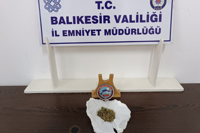 Burhaniye'de Sabit Asayiş Uygulamasında Uyuşturucu Operasyonu