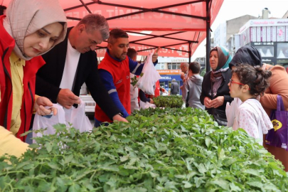 İzmit'te tarımsal kalkınmaya fide desteği